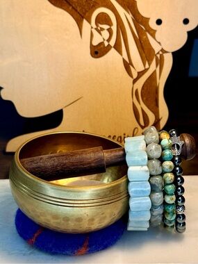 Phoenix Turquoise Amazonite Labradorite & Hematite Hamsa Bracelet Stack Set